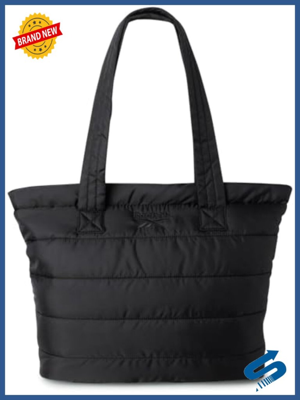 Quilted Puffer Tote Bag Lightweight Nylon Zip Shoulder Bag for Work Travel